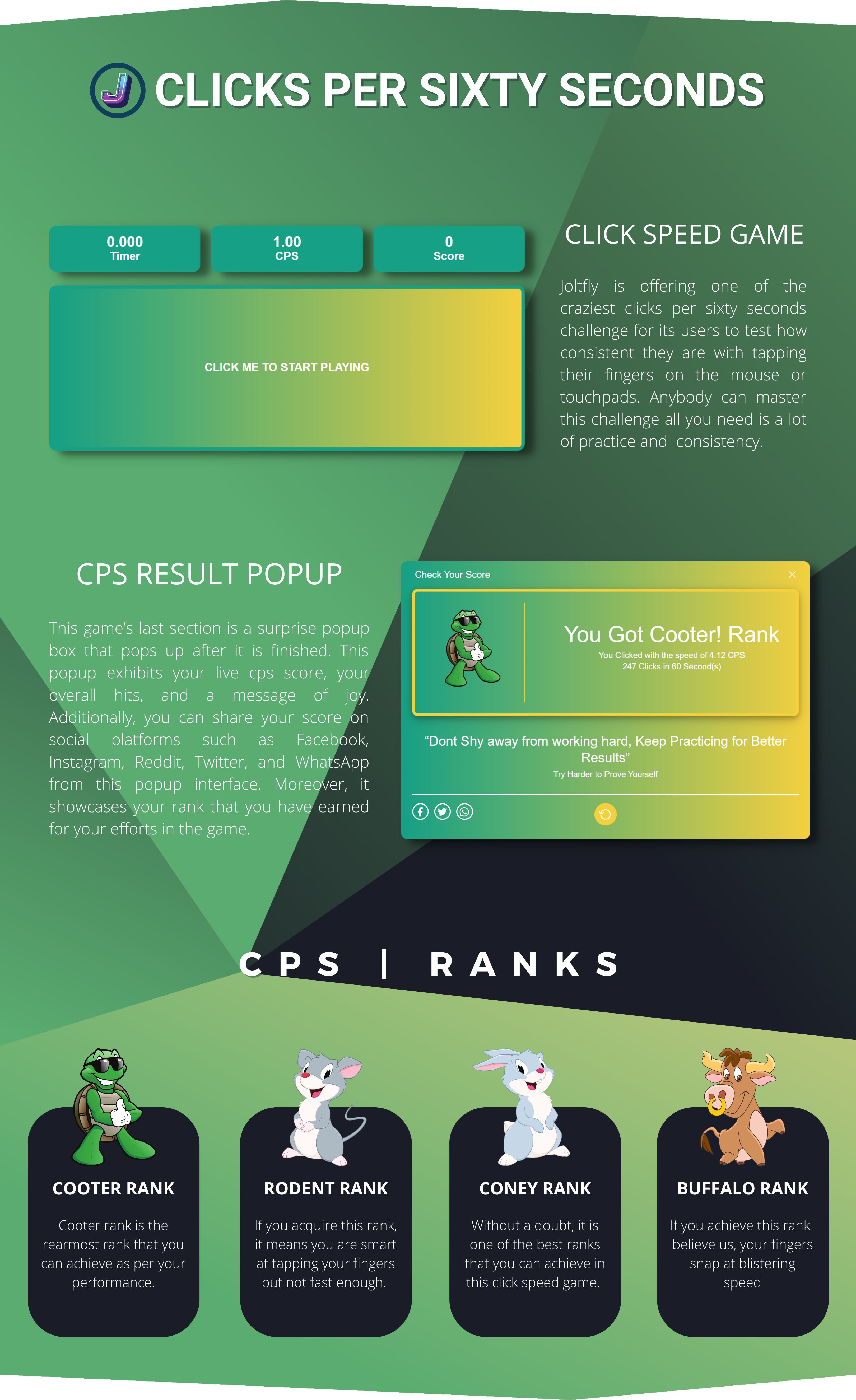 Clicks Per Second - CPS Test