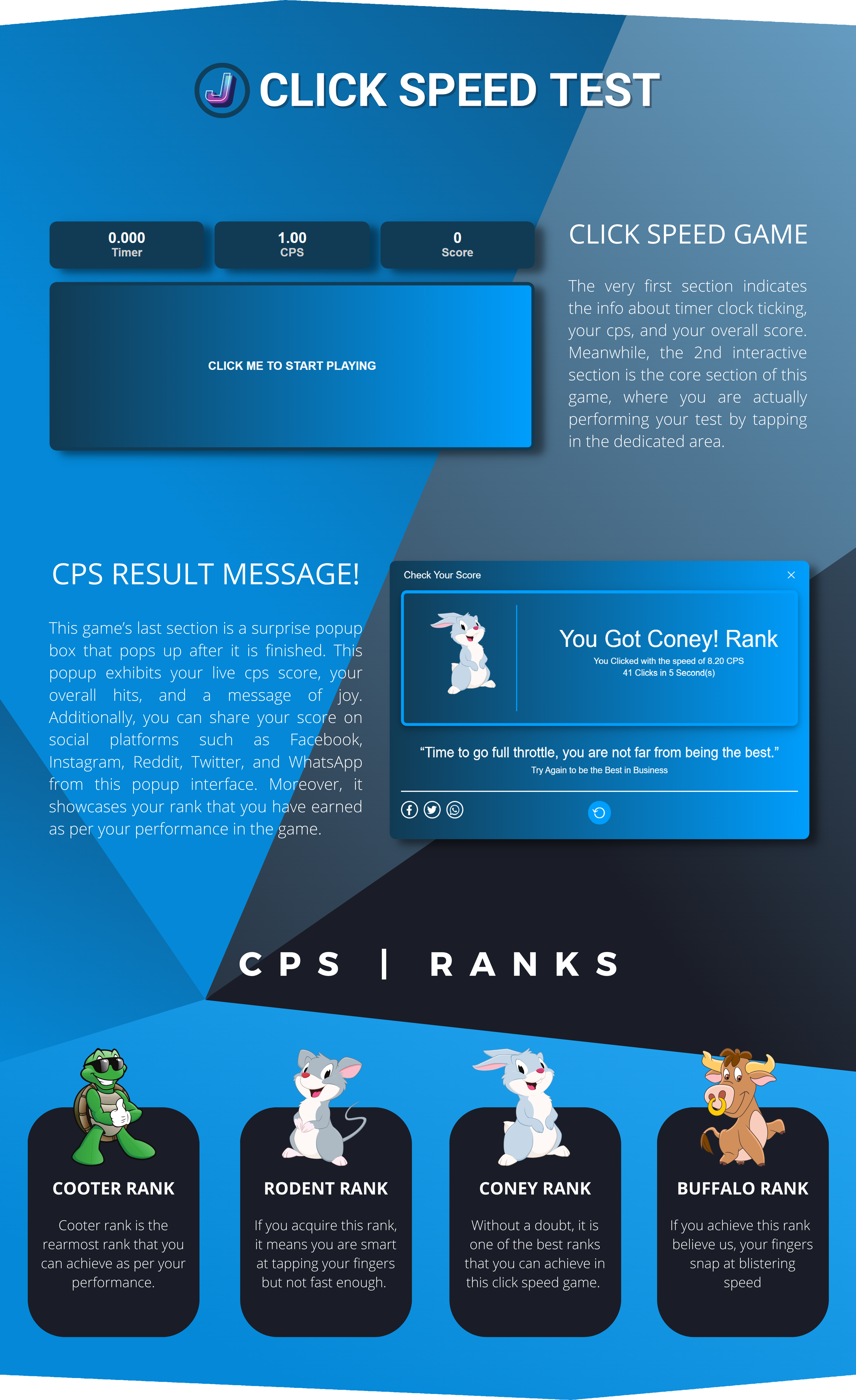 CPS Test - Check your clicks per second