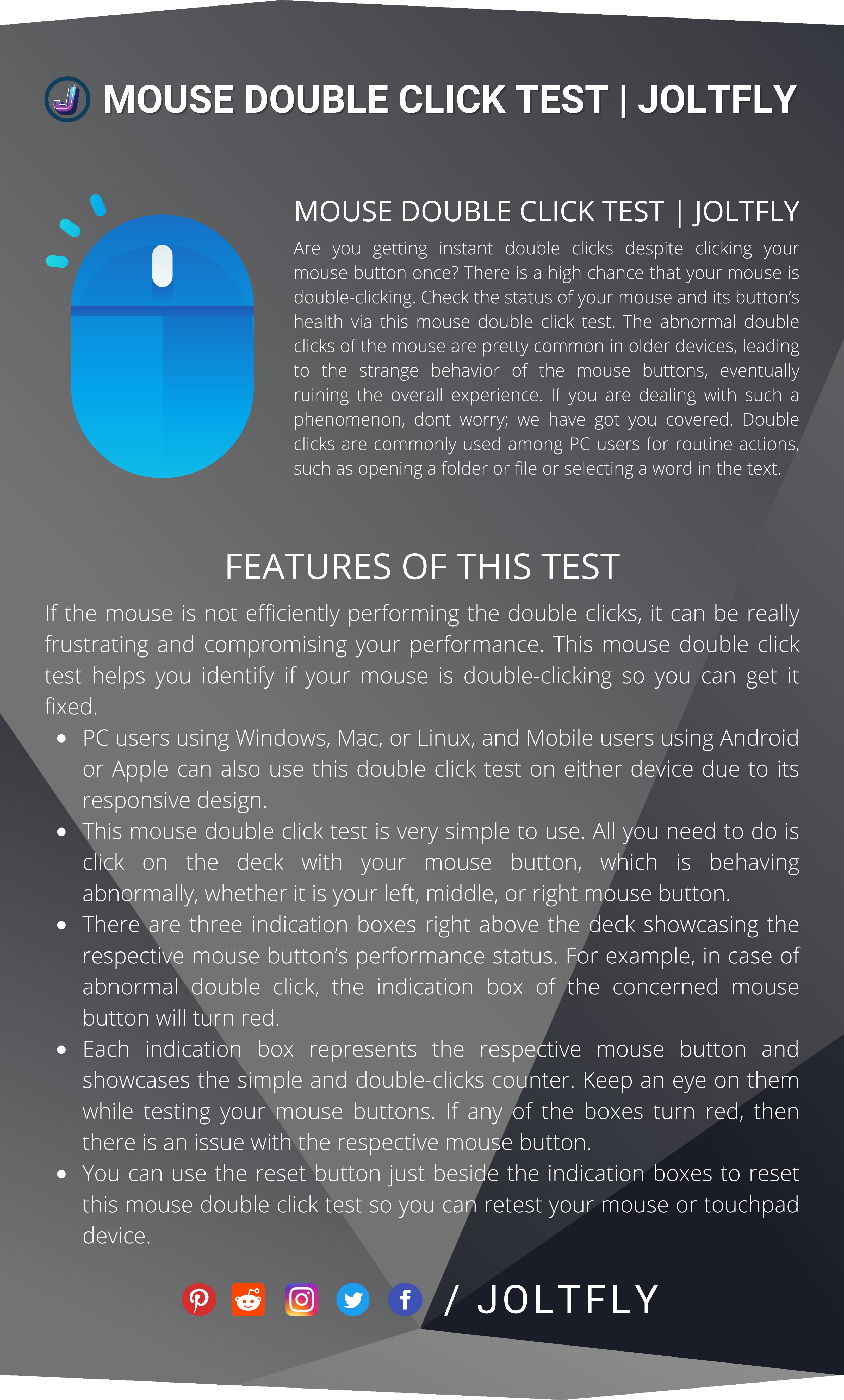 Are you experiencing abnormal double clicks? Is your mouse registering auto double  clicks? Try this mouse double-click test to check the status of your mouse.   - Easy CPS Test - Quora