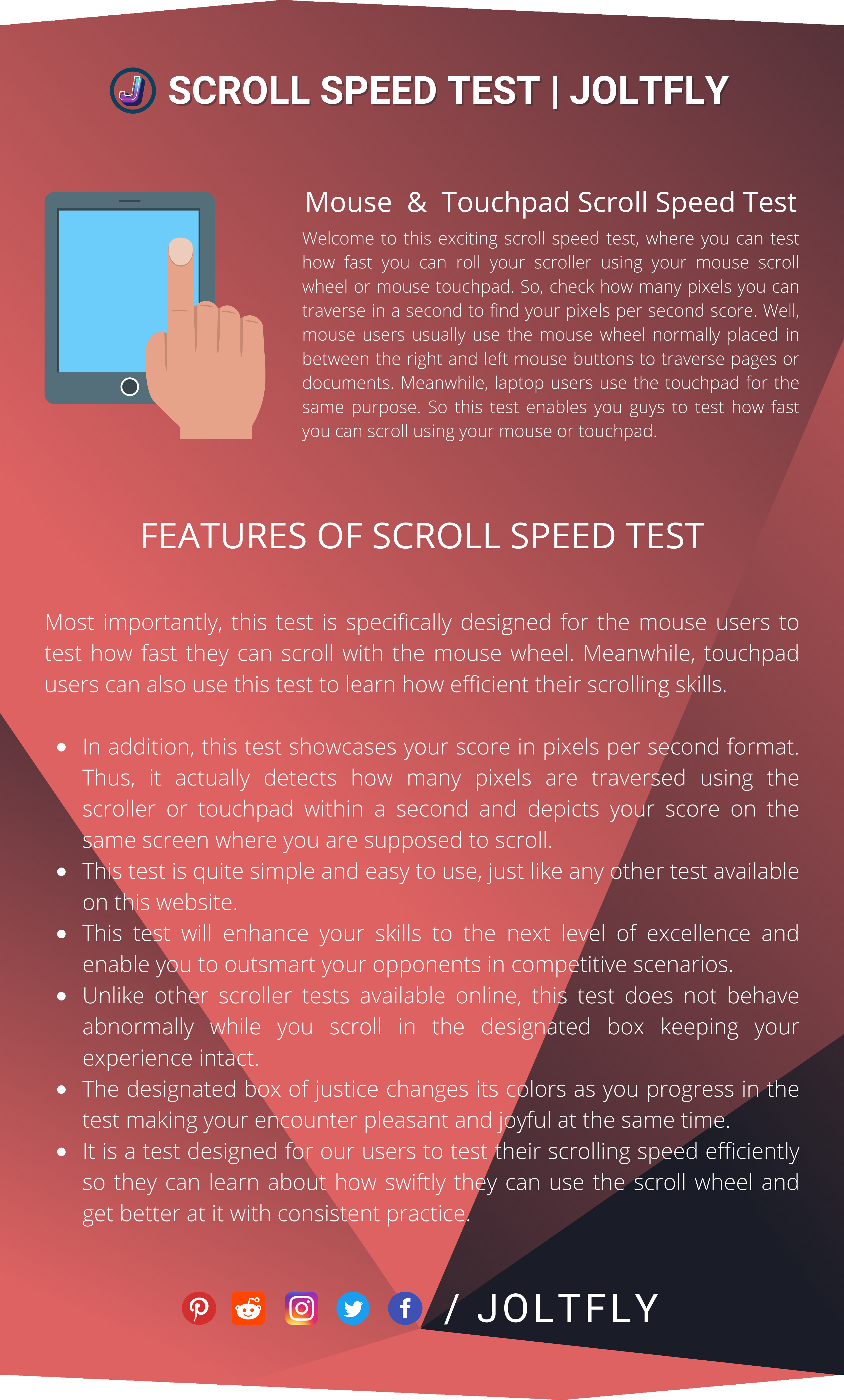 Scroll Click Test  Click Tests - Joltfly