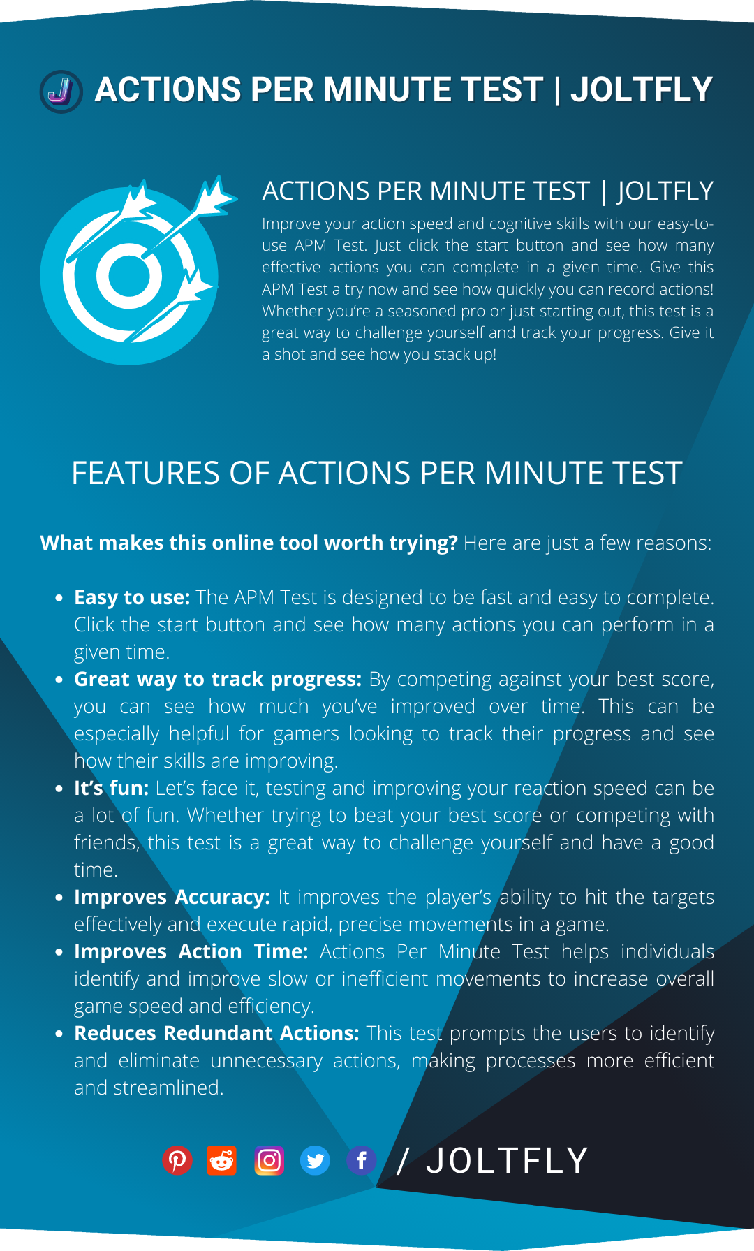 Joltfly The Actions Per Minute Test Features