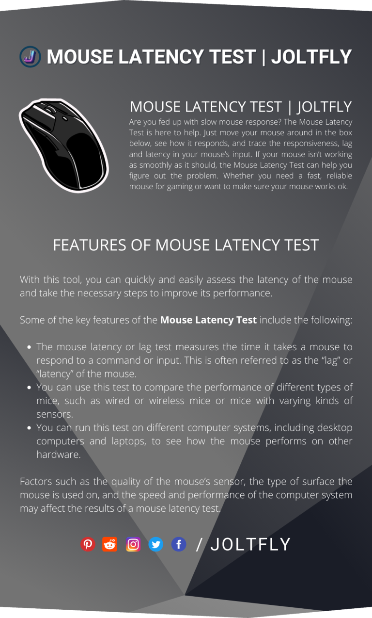 Mouse Latency Test | Test Your Mouse Lag - Joltfly