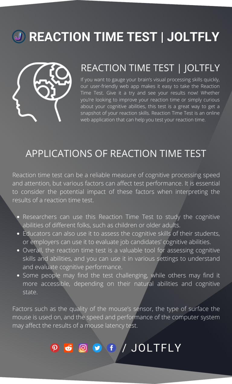 Reaction Time Test - Joltfly