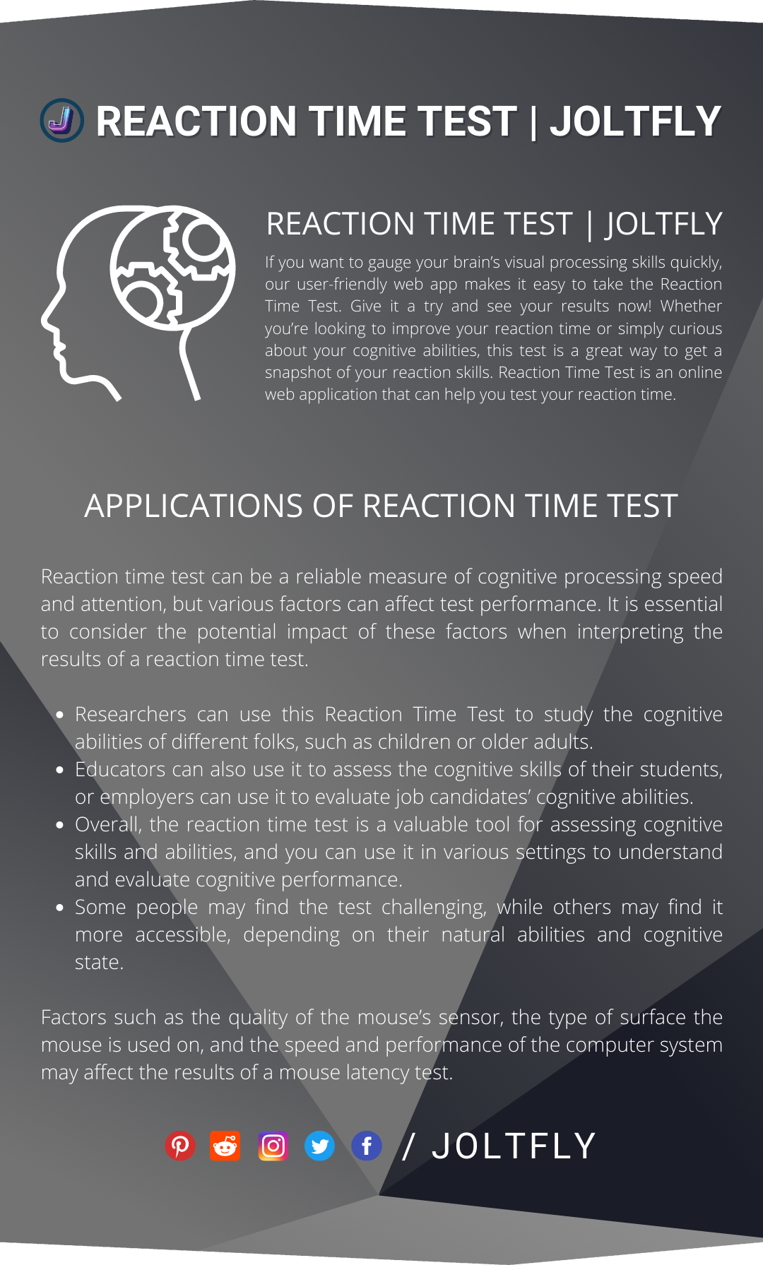 Joltfly The Reaction Time Test Features