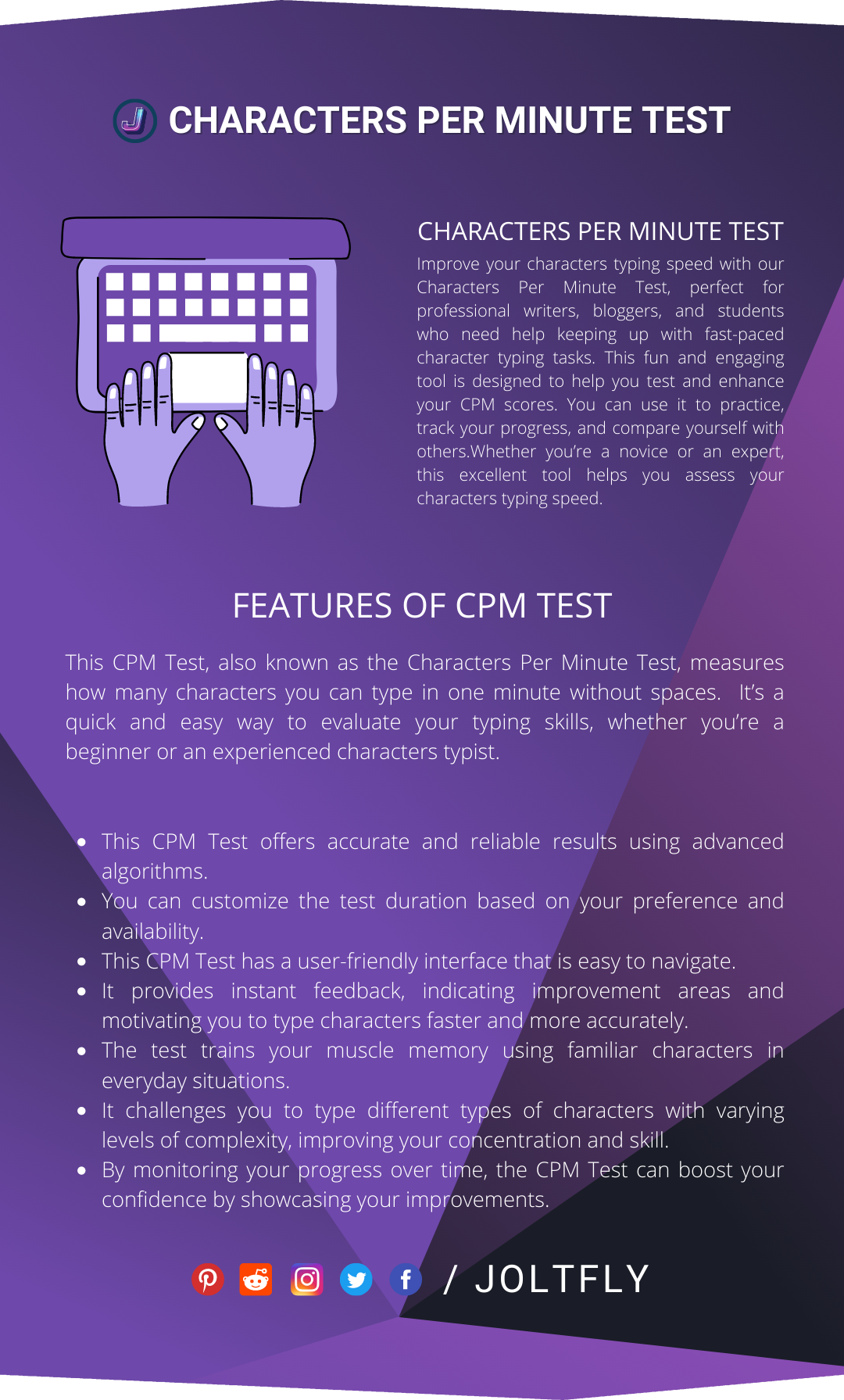 Characters Per Minute Test CPM Test Joltfly