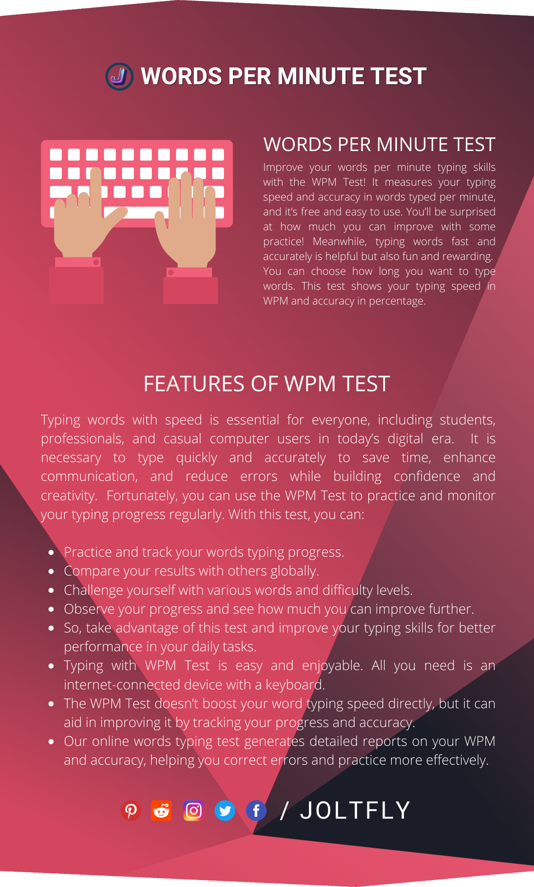 WPM - Words Per Minute Test - Features