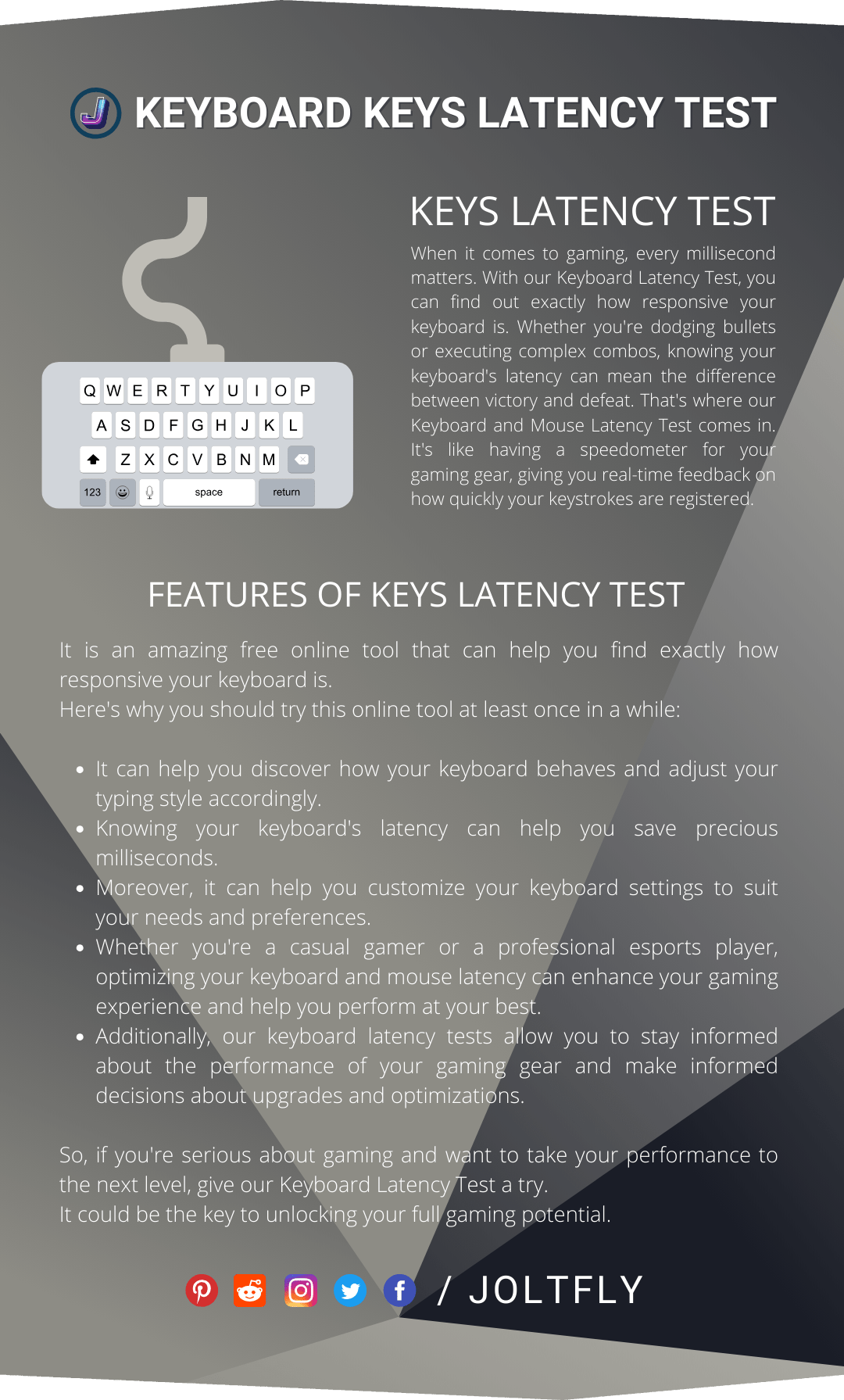 Keyboard Keys Latency Test-Features