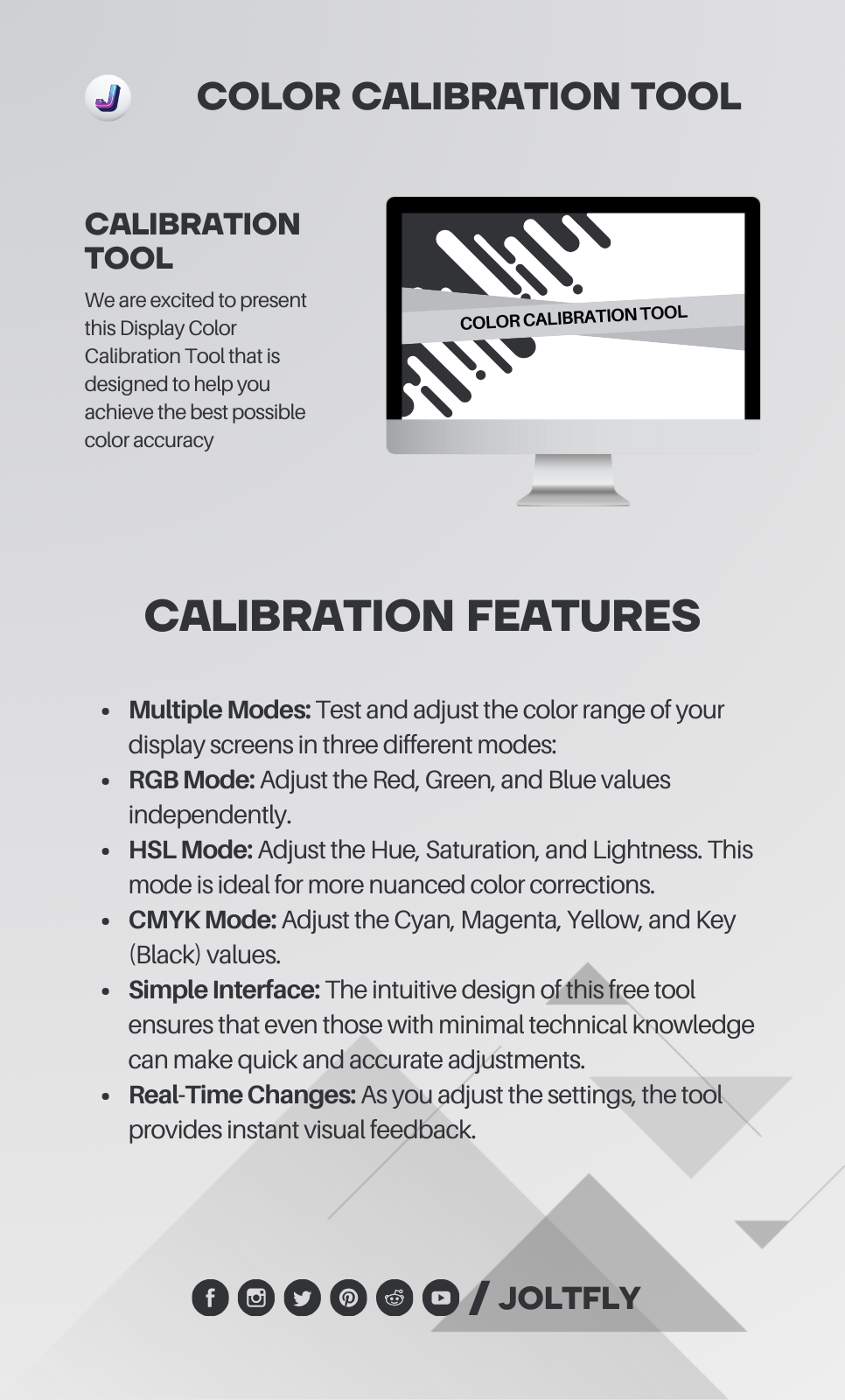 Color Calibration Tool - Features - Joltfly