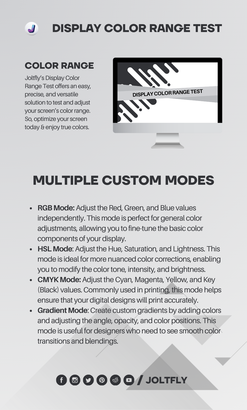 Display Color Range Test - Features - Joltfly