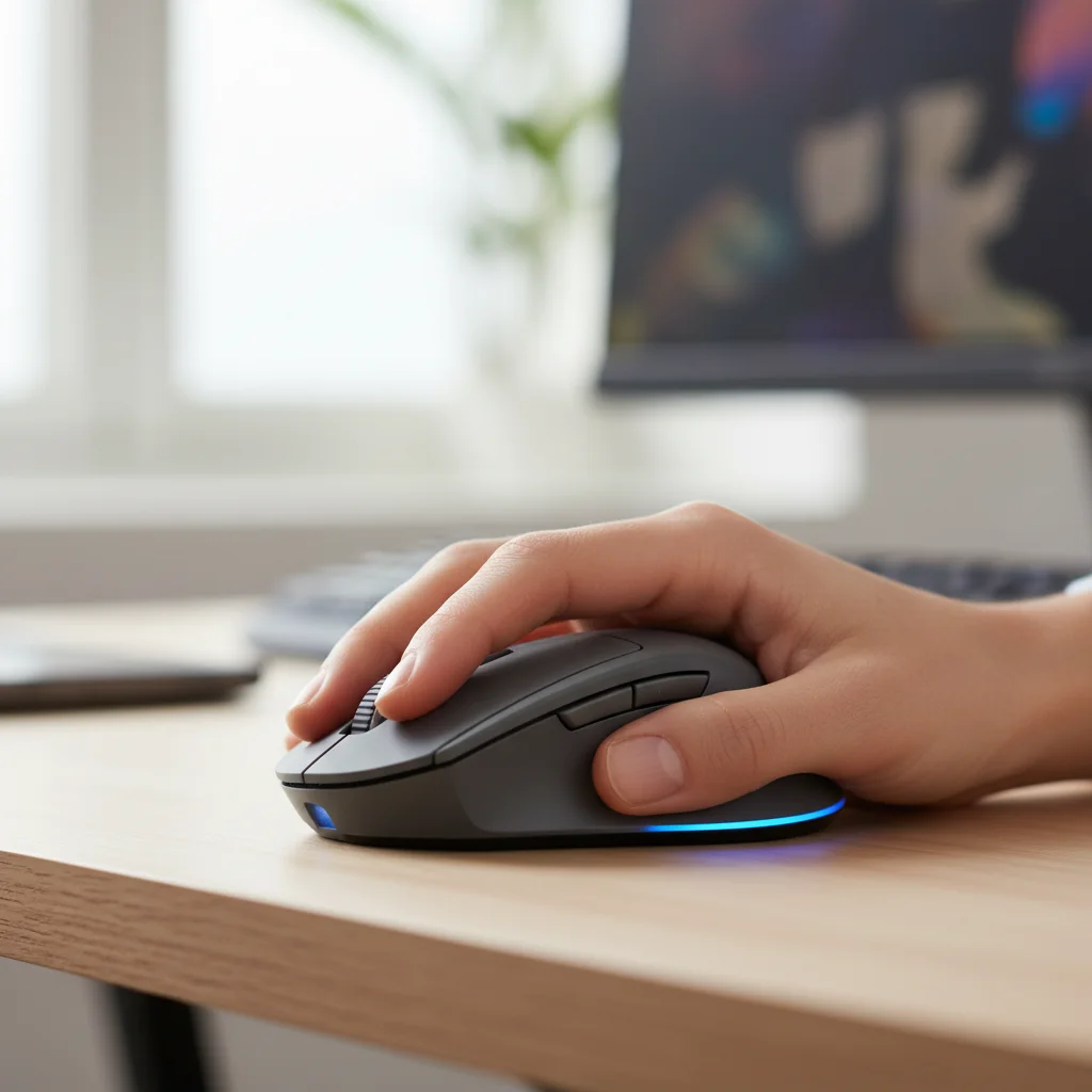 A Person Holding their Computer Mouse