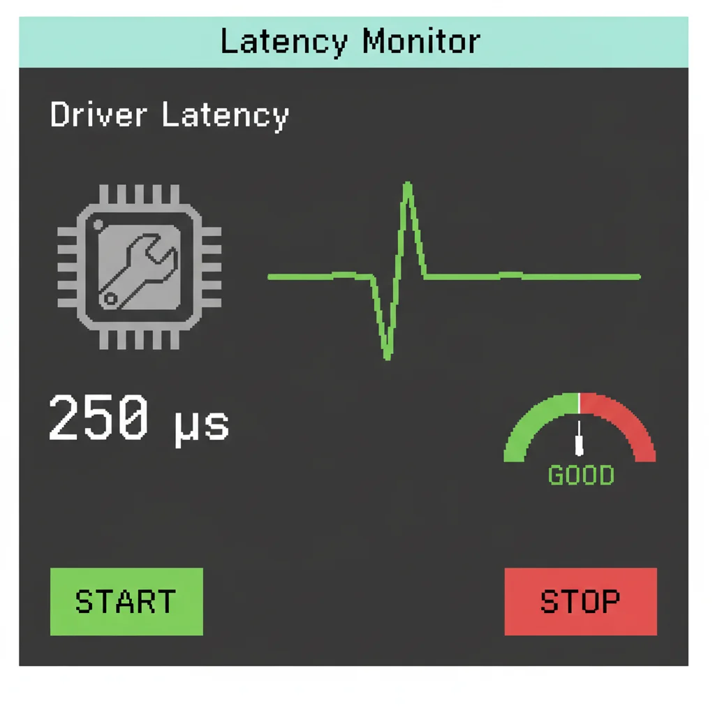 Screenshot of LatencyMon interface showing driver, very basic, few or none text